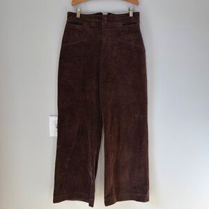 7 For All Mankind Brown Corduroy Wide Leg Pants